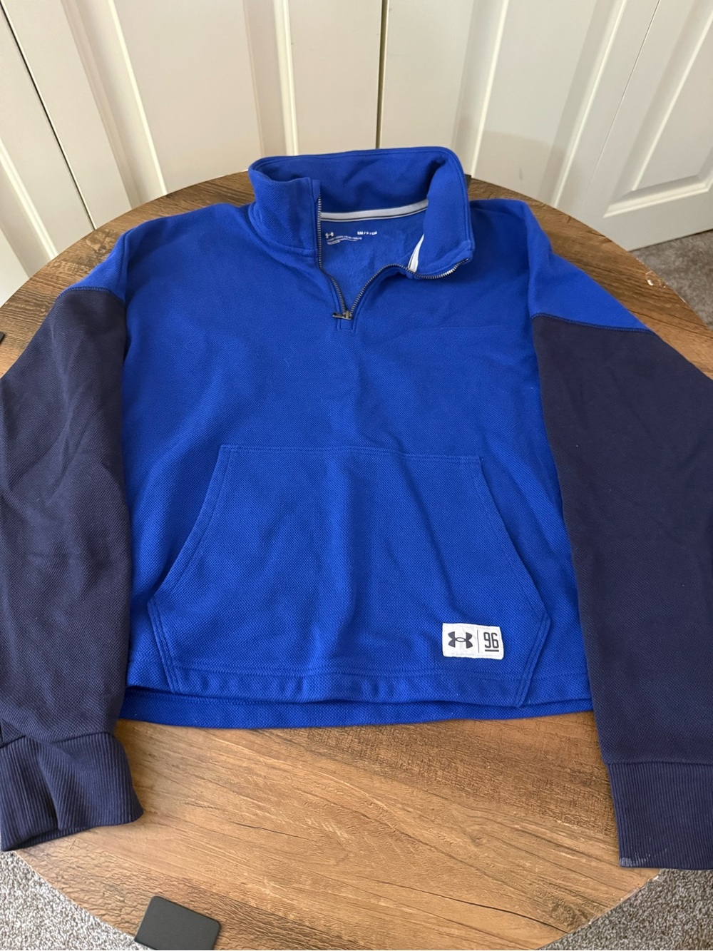 Under Armour Royal Blue Full-Zip Fleece Jacket with Navy Trim